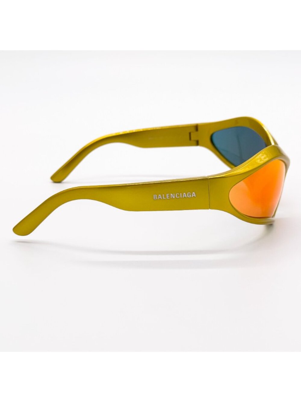 NEW BALENCIAGA BB0314S 004 SUNGLASSES YELLOW GEOMETRIC UNISEX EYEWEAR BALENCIAGA - Picture 7 of 10